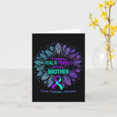 Ich trage Aquamarin Lila für die Prävention von Br Karte (Gelbe Blume)