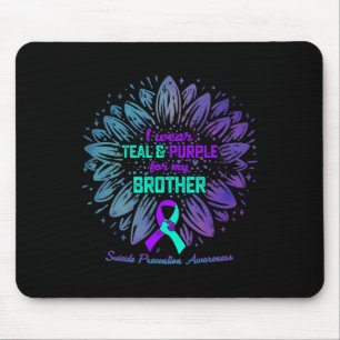 Ich trage Aquamarin Lila für die Prävention von Br Mousepad