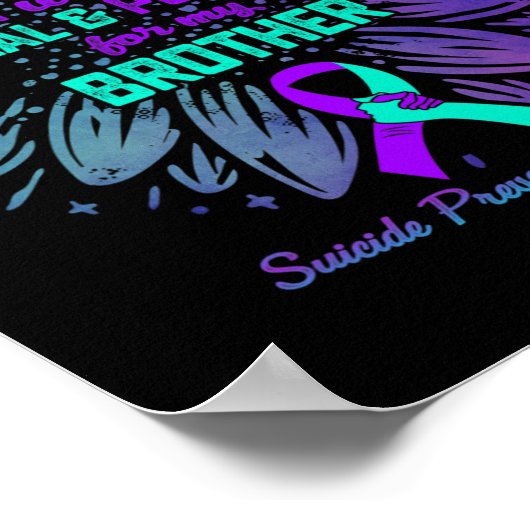 Ich trage Aquamarin Lila für die Prävention von Br Poster (Ecke)