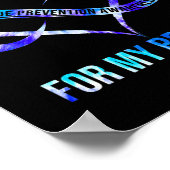 Ich trage Aquamarin Lila für die Prävention von Br Poster (Ecke)