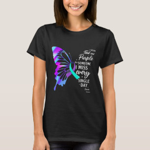 Ich trage Aquamarin Lila für die Prävention von Ge T-Shirt
