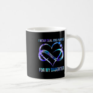 Ich trage Aquamarin Lila für die Suizidprävention Kaffeetasse
