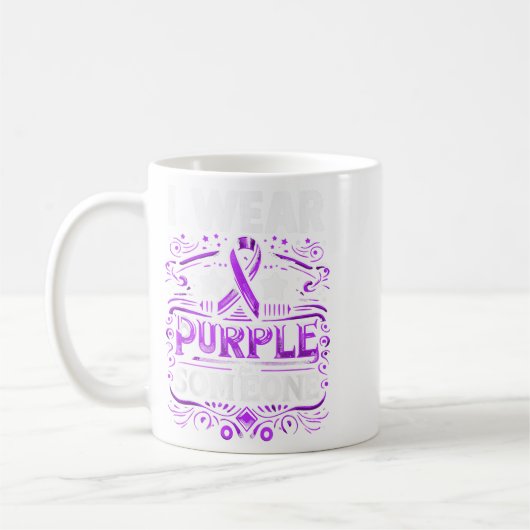 Ich trage Aquamarin Lila für jemanden, den ich vor Kaffeetasse (Links)