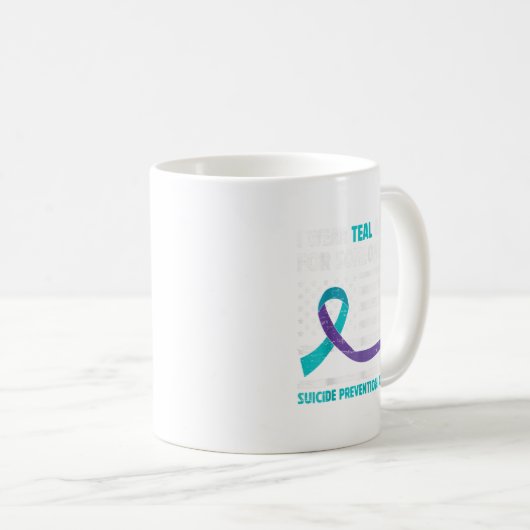 Ich trage Aquamarin Lila für jemanden, den ich vor Kaffeetasse (VorderseiteRechts)