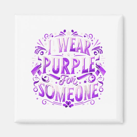 Ich trage Aquamarin Lila für jemanden, den ich vor Magnet (Vorne)