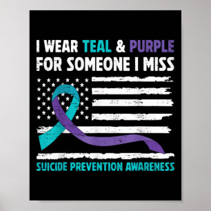 Ich trage Aquamarin Lila für jemanden, den ich vor Poster