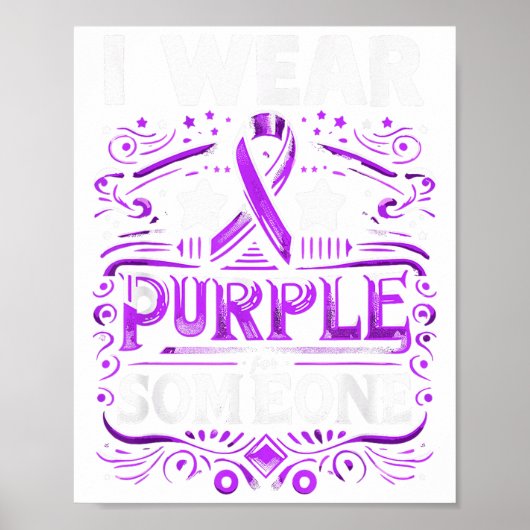 Ich trage Aquamarin Lila für jemanden, den ich vor Poster (Vorne)