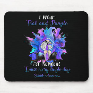 Ich trage Aquamarin Lila für jemanden, der Selbstm Mousepad