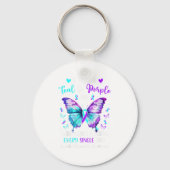 Ich trage Aquamarin Lila für jemanden zur Suizidpr Schlüsselanhänger (Vorderseite)