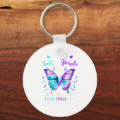 Ich trage Aquamarin Lila für jemanden zur Suizidpr Schlüsselanhänger (Vorderseite)