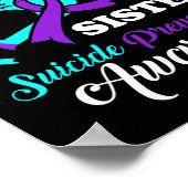 Ich trage Aquamarin Lila für meine Schwester Suizi Poster (Ecke)