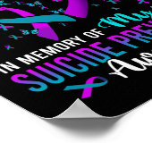 Ich trage Aquamarin Lila für meine Sohn Suizidpräv Poster (Ecke)