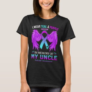 Ich trage Aquamarin Lila im Gedenken an den Onkelt T-Shirt