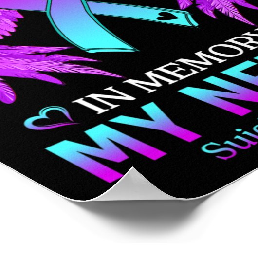 Ich trage Aquamarin Lila in Erinnerung an den nepa Poster (Ecke)