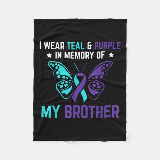 Ich trage Aquamarin Lila in Erinnerung an meinen B Fleecedecke (Vorderseite)