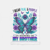 Ich trage Aquamarin Lila in Erinnerung an meinen B Fleecedecke (Vorderseite)