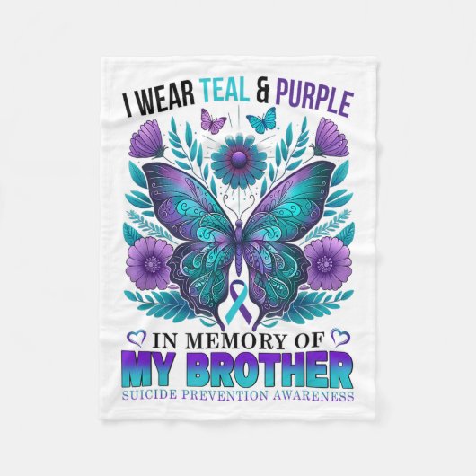 Ich trage Aquamarin Lila in Erinnerung an meinen B Fleecedecke (Vorderseite)