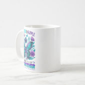 Ich trage Aquamarin Lila in Erinnerung an meinen B Kaffeetasse (Vorderseite Links)