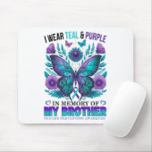 Ich trage Aquamarin Lila in Erinnerung an meinen B Mousepad (Mit Mouse)
