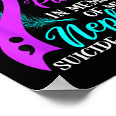 Ich trage Aquamarin Lila in Erinnerung an meinen N Poster (Ecke)