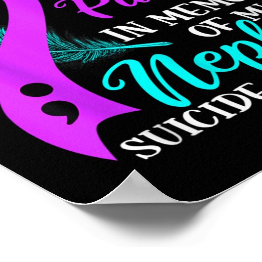 Ich trage Aquamarin Lila in Erinnerung an meinen N Poster (Ecke)