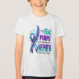 Ich trage Aquamarin Lila in Erinnerung an meinen N Tri-Blend Shirt