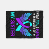 Ich trage Aquamarin Lila in Erinnerung an meinen S Fleecedecke (Vorderseite (Horizontal))