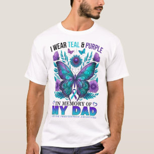 Ich trage Aquamarin Lila in Erinnerung an meinen V T-Shirt