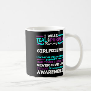 Ich trage Aquamarin und Lila für den Selbstmord me Kaffeetasse