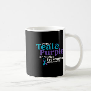 Ich trage Aquamarin und Lila für die Suizidprävent Kaffeetasse