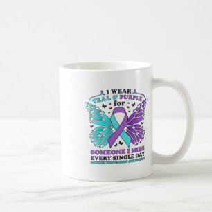 Ich trage Aquamarin und Lila für die Suizidprävent Kaffeetasse