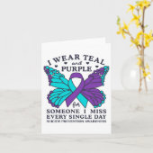 Ich trage Aquamarin und Lila für die Suizidprävent Karte (Gelbe Blume)