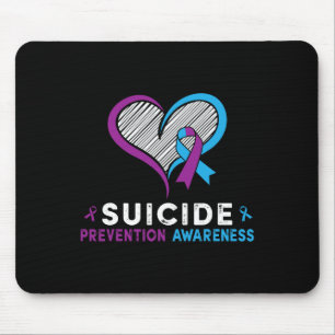 Ich trage Aquamarin und Lila für die Suizidprävent Mousepad