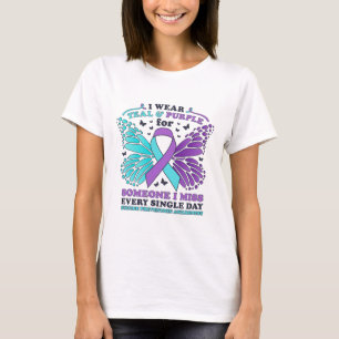Ich trage Aquamarin und Lila für die Suizidprävent T-Shirt