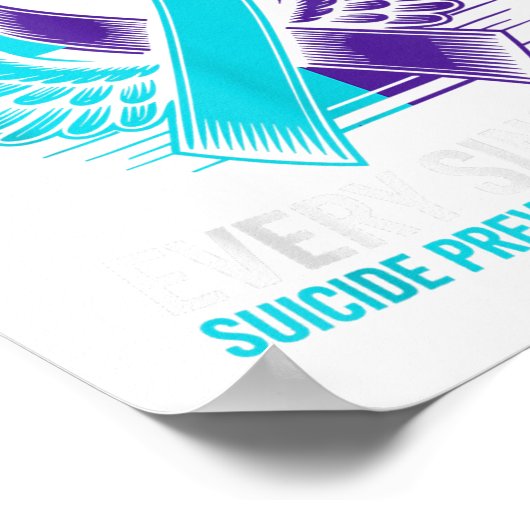 Ich trage Aquamarin und Lila für einen Selbstmord  Poster (Ecke)