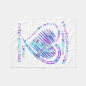 Ich trage Aquamarin und Lila für jemanden, den ich Fleecedecke (Vorderseite (Horizontal))