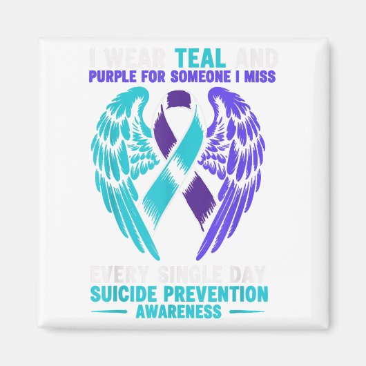 Ich trage Aquamarin und Lila für jemanden, den ich Magnet (Vorne)