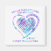 Ich trage Aquamarin und Lila für jemanden, den ich Magnet (Vorne)