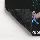 Ich trage Aquamarin und Lila für jemanden, den ich Mousepad (Ecke)