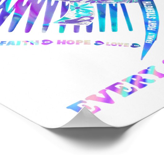 Ich trage Aquamarin und Lila für jemanden, den ich Poster (Ecke)