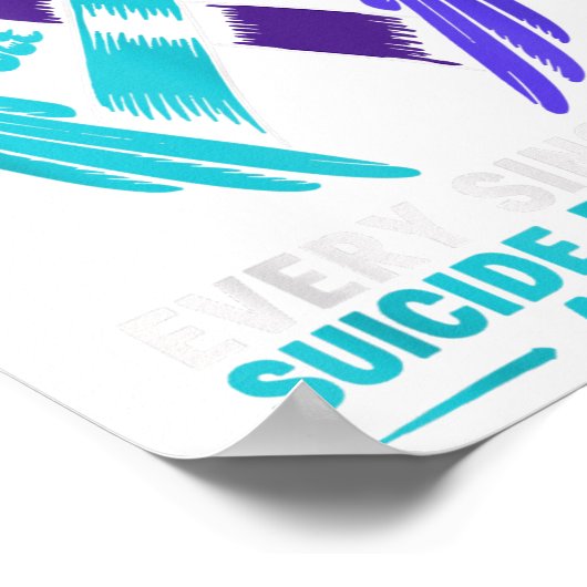 Ich trage Aquamarin und Lila für jemanden, den ich Poster (Ecke)