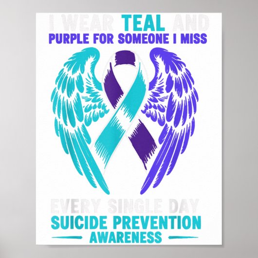 Ich trage Aquamarin und Lila für jemanden, den ich Poster (Vorne)