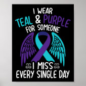 Ich trage Aquamarin und Lila für jemanden, den ich Poster (Vorne)