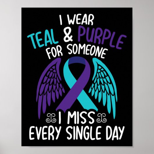 Ich trage Aquamarin und Lila für jemanden, den ich Poster (Vorne)