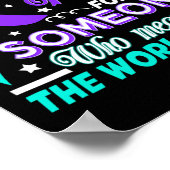 Ich trage Aquamarin und Lila für jemanden, den ich Poster (Ecke)