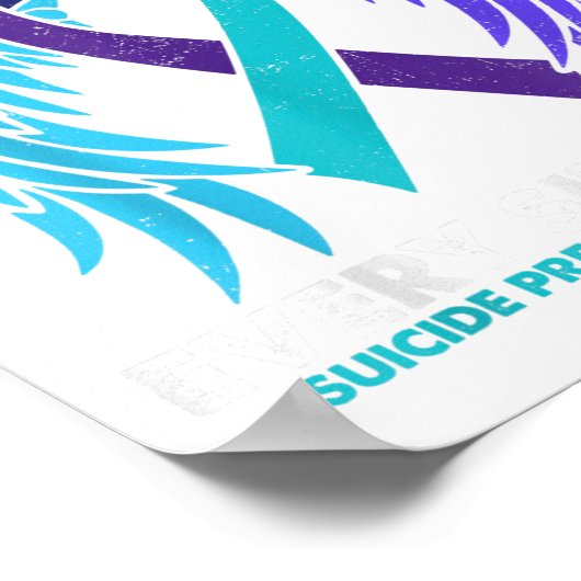 Ich trage Aquamarin und Lila für jemanden, den ich Poster (Ecke)