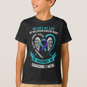 Ich trage Aquamarin und Lila für jemanden, den ich T-Shirt
