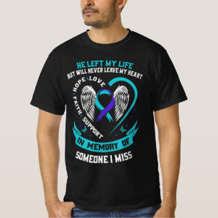 Ich trage Aquamarin und Lila für jemanden, den ich T-Shirt