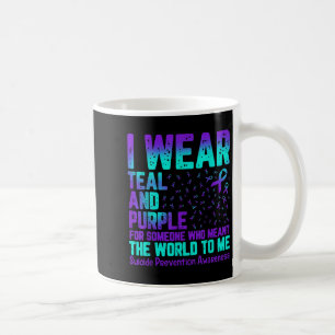 Ich trage Aquamarin und Lila für jemanden, der das Kaffeetasse