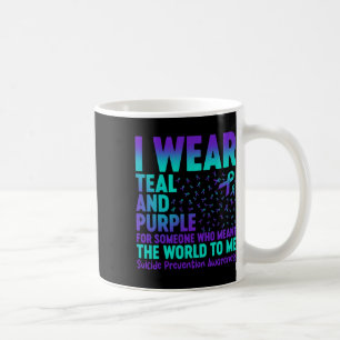 Ich trage Aquamarin und Lila für jemanden, der das Kaffeetasse
